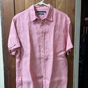 Perry Ellis Linen Button Down Shirt